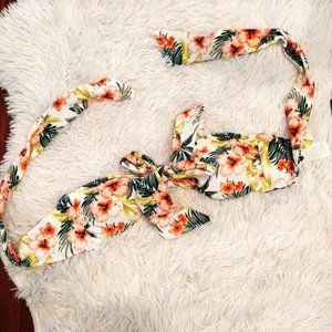 Hollister Tropical Flower Bandeau Bikini Top